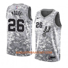 Maillot NBA San Antonio Spurs Ben Moore 26 2018-19 Nike Gris Swingman - Homme